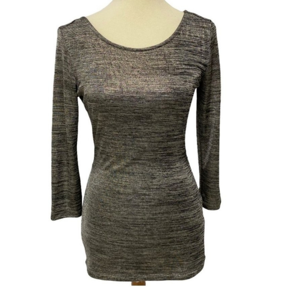 Guess Metallic Gold Shimmer Top
